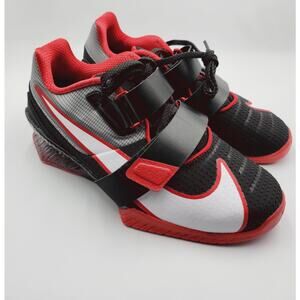 Mens Size 9.5 Nike Training Shoes Romaleos 4 Weightlifting Black Red CD3463-003
